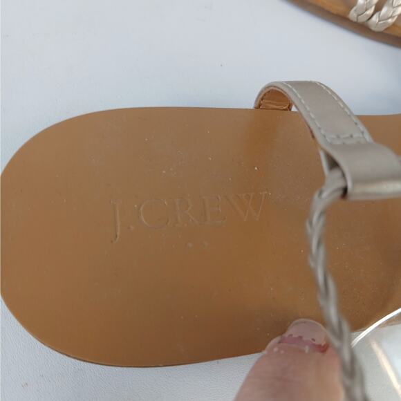 J.Crew SZ 10 Gold Braided Lace-Up Sandals Style BH869 NEW - Picture 7 of 8